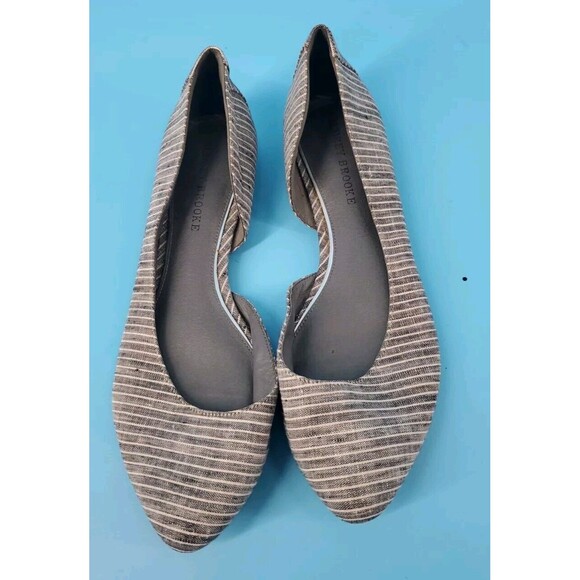 Womens D' Orsay Flats Sz 11 Striped Slip On Blue By Audrey Brooke  Casual Shoe - Picture 2 of 8